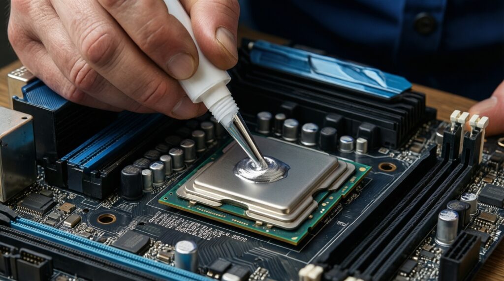 ซิลิโคน CPU เลือกแบบไหน และวิธีทาที่ถูกต้องเพื่ออุณหภูมิต่ำสุด - иллюстрация