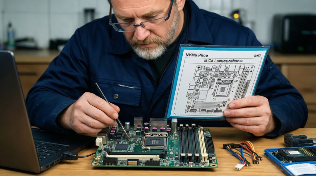 SSD แบบไหนดีระหว่าง SATA กับ NVMe: ความต่างในชีวิตจริงและงานหนัก - иллюстрация