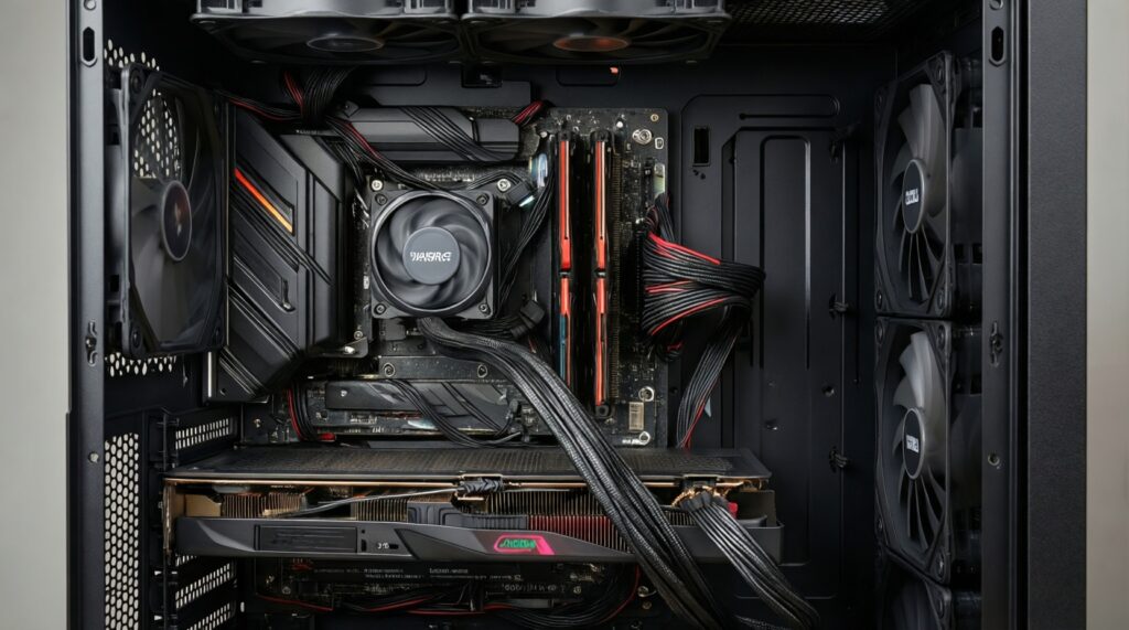 จัดสาย (Cable Management) ให้ลมไหลดี: ลดฝุ่น ลดอุณหภูมิ เพิ่มความสวยงาม - иллюстрация