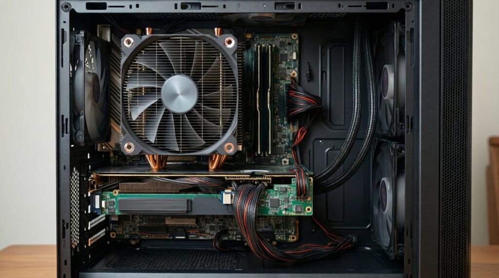 ระบบระบายความร้อนด้วยลม vs น้ำ (AIO): เลือกแบบไหนให้เหมาะกับเคสและงบ - иллюстрация