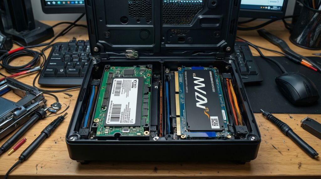 SSD แบบไหนดี: SATA vs NVMe, PCIe 3.0/4.0/5.0 และวิธีดูความทนทาน TBW - иллюстрация